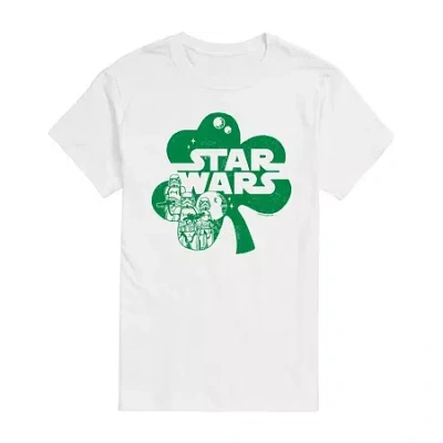 Novelty T-shirts Mens Crew Neck Short Sleeve Regular Fit Star Wars Big And Tall Graphic T-shirt In White