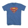 Novelty T-shirts Mens Crew Neck Short Sleeve Regular Fit Superman Big And Tall Graphic T-shirt In Blue