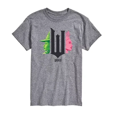 Novelty T-shirts Mens Crew Neck Short Sleeve Regular Fit The Wizard Of oz Graphic T-shirt In Gray