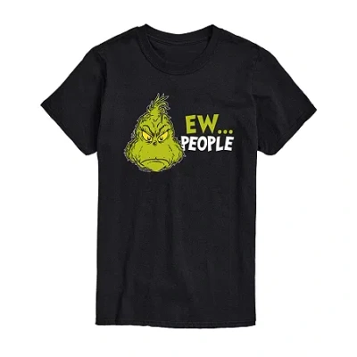 Novelty T-shirts Mens Grinch Graphic T-shirt In Black
