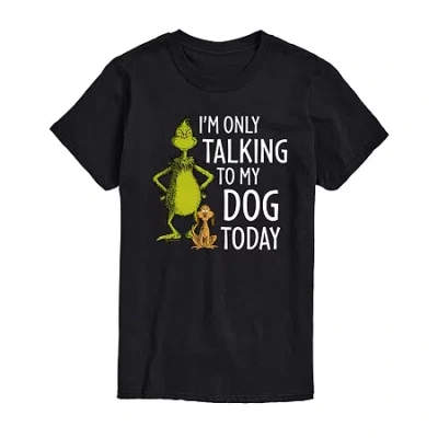 Novelty T-shirts Mens Grinch Graphic T-shirt In Black