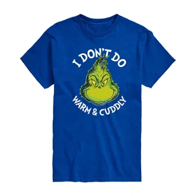 Novelty T-shirts Mens Grinch Graphic T-shirt In Blue