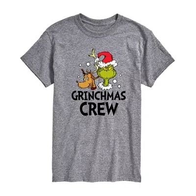 Novelty T-shirts Mens Grinch Graphic T-shirt In Gray