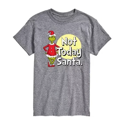 Novelty T-shirts Mens Grinch Graphic T-shirt In Gray