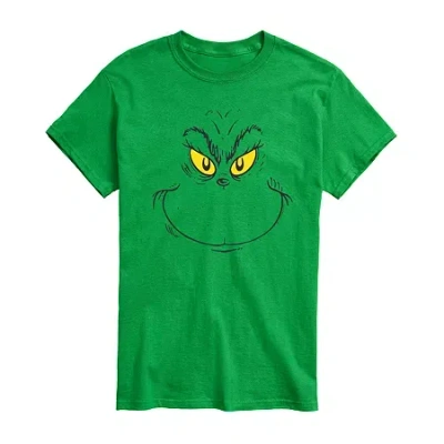 Novelty T-shirts Mens Grinch Graphic T-shirt In Green