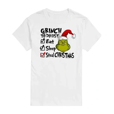 Novelty T-shirts Mens Grinch Graphic T-shirt In White