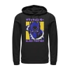 Novelty T-shirts Mens Hooded Long Sleeve Classic Fit Black Panther Marvel Graphic T-shirt In Animal Print