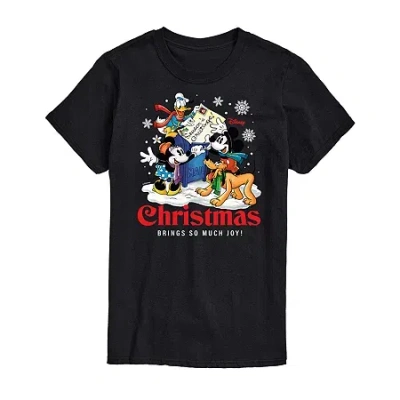 Novelty T-shirts Mens Mickey And Friends Graphic T-shirt In Black