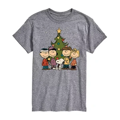 Novelty T-shirts Mens Peanuts Graphic T-shirt In Gray