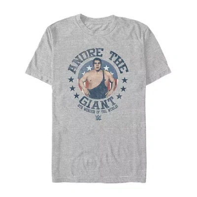 Novelty T-shirts Mens Short Sleeve Wwe Graphic T-shirt In Gray