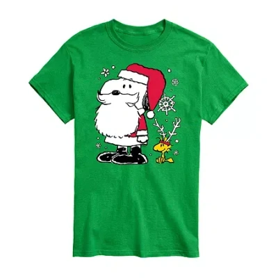 Novelty T-shirts Mens Snoopy Graphic T-shirt In Green