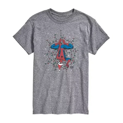 Novelty T-shirts Mens Spiderman Graphic T-shirt In Gray