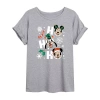 Novelty T-shirts Mickey And Friends Hohoho Tee Womens Crew Neck Short Sleeve Mickey And Friends Graphic T-shirt In Gray