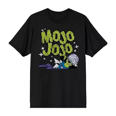 Novelty T-shirts Mojo Jojo Tee Womens Juniors Crew Neck Short Sleeve Loose Fit Powerpuff Girls Graphic T-shirt In Black