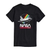 Novelty T-shirts Nasa Mens Crew Neck Short Sleeve Regular Fit Graphic T-shirt In Black