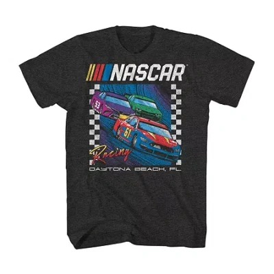 Novelty T-shirts Nascar Mens Crew Neck Short Sleeve Regular Fit Big And Tall Graphic T-shirt In Black