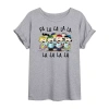 Novelty T-shirts Peanuts Fa La La Tee Womens Crew Neck Short Sleeve Peanuts Graphic T-shirt In Gray