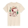 Novelty T-shirts Peanuts Snoopy And Woodstock Wilderness Tee Womens Juniors Crew Neck Short Sleeve Regular Fit Peanut In White