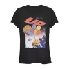 Novelty T-shirts Pixar Up Russel Balloon Tee Womens Juniors Crew Neck Short Sleeve Regular Fit Graphic T-shirt In Black