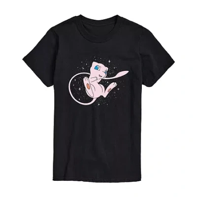 Novelty T-shirts Pokemon Mew Tee Womens Juniors Crew Neck Short Sleeve Regular Fit Pokeman Graphic T-shirt In Black