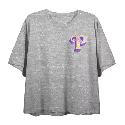 Novelty T-shirts Polly Pocket Believe In The Little Things Cropped Tee Womens Juniors Crew Neck Short Sleeve Loose Fi In Gray