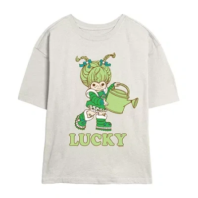 Novelty T-shirts Rainbow Brite Pattys Day Tee Womens Juniors Crew Neck Short Sleeve Regular Fit Graphic T-shirt In Sand