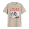 Novelty T-shirts Scarface Mens Crew Neck Short Sleeve Regular Fit Big And Tall Graphic T-shirt In Neutral