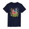 Novelty T-shirts Sleeping Beauty Flora; Fauna And Merryweather Tee Womens Juniors Crew Neck Short Sleeve Regular Fit  In Blue