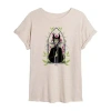 Novelty T-shirts Sleeping Beauty Malificent Tee Womens Juniors Crew Neck Short Sleeve Oversized Maleficent Graphic T- In Neutral
