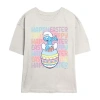 Novelty T-shirts Smurfs Happy Easter Tee Womens Juniors Crew Neck Short Sleeve Regular Fit Smurfs Graphic T-shirt In Sand