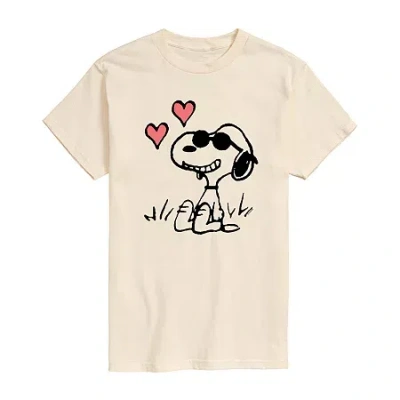 Novelty T-shirts Snoopy Sunglasses Tee Womens Juniors Crew Neck Short Sleeve Regular Fit Peanuts Graphic T-shirt In Neutral
