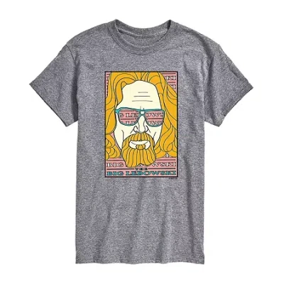 Novelty T-shirts The Big Lebowski Mens Crew Neck Short Sleeve Regular Fit Graphic T-shirt In Gray