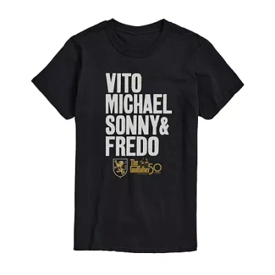 Novelty T-shirts The Godfather Vito Michael Sonny Fredo Mens Crew Neck Short Sleeve Regular Fit Graphic T-shirt In Black