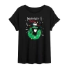 Novelty T-shirts Tim Burton's Frightfully Festive Tee Womens Juniors Crew Neck Short Sleeve Regular Fit Nightmare Bef In Black