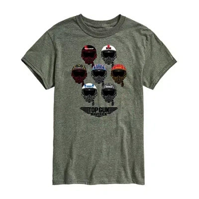 Novelty T-shirts Top Gun Mens Crew Neck Short Sleeve Classic Fit Graphic T-shirt In Green