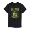Novelty T-shirts Wicked Movie Emerald City Tee Womens Juniors Crew Neck Short Sleeve Regular Fit Wicked Graphic T-shi In Black