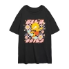 Novelty T-shirts Wild Child Womens Juniors Crew Neck Short Sleeve Regular Fit The Simpsons Graphic T-shirt In Black