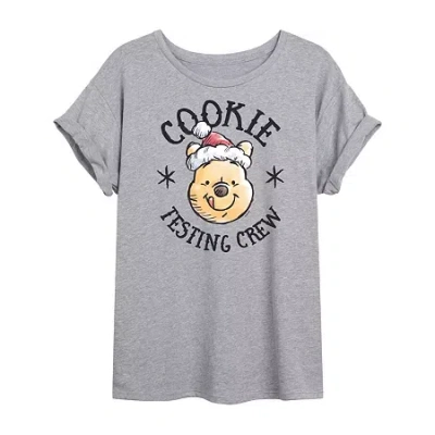 Novelty T-shirts Winnie The Pooh Cookie Tester Tee Womens Crew Neck Short Sleeve Winnie The Pooh Graphic T-shirt In Gray