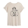 Novelty T-shirts Womens Crew Neck Short Sleeve Garfield Graphic T-shirt In Neutral