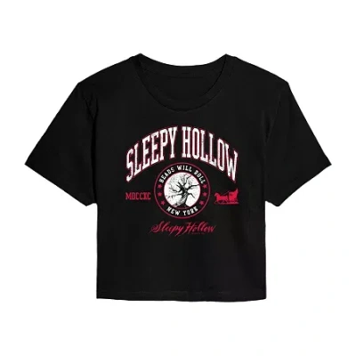 Novelty T-shirts Womens Crew Neck Short Sleeve Graphic T-shirt In Black