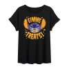 Novelty T-shirts Womens Crew Neck Short Sleeve Graphic T-shirt In Black
