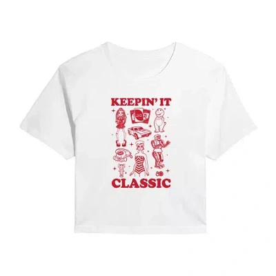 Novelty T-shirts Womens Crew Neck Short Sleeve Graphic T-shirt In White