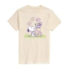 Novelty T-shirts Womens Juniors Crew Neck Short Sleeve Regular Fit Peanuts Snoopy Graphic T-shirt In Neutral