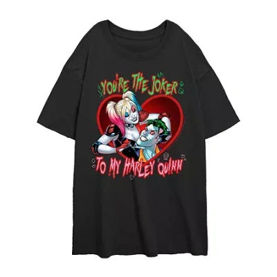 Novelty T-shirts You're The Joker To My Harley Quinn Tee Womens Juniors Crew Neck Short Sleeve Regular Fit Batman Gra In Black