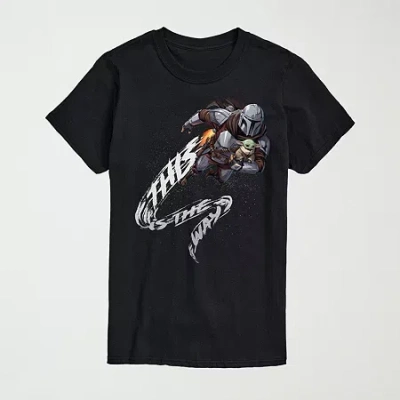 Novelty The Mandalorian And Grogu This Is The Way Mens Crew Neck Short Sleeve Regular Fit Baby Yoda Star War In Black