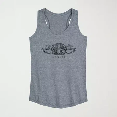 Novelty T-shirts Central Perk Logo Womens Crew Neck Sleeveless Friends Tank Top In Pink