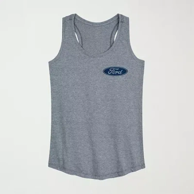 Novelty T-shirts Ford Thunderbird Womens Crew Neck Sleeveless Tank Top In Gray