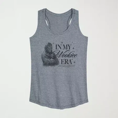 Novelty T-shirts In My Wookiee Era Womens Crew Neck Sleeveless Star Wars Tank Top In Gray