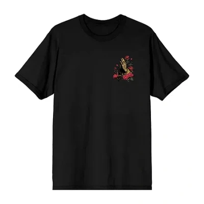 Novelty T-shirts Mens Crew Neck Short Sleeve Regular Fit Graphic T-shirt In Black