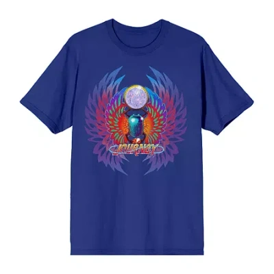 Novelty T-shirts Mens Crew Neck Short Sleeve Regular Fit Graphic T-shirt In Blue